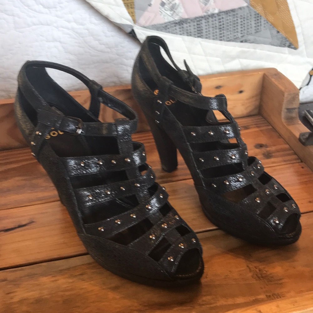 Isola black studded heels. Size 8.5